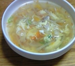 野菜ときのこの卵とじ中華スープ